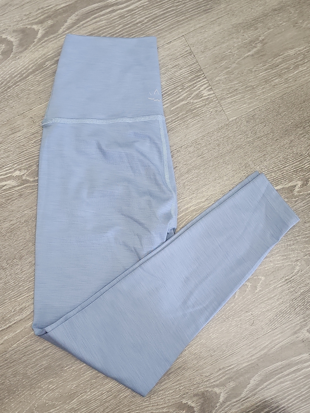 Beyond Yoga Light Blue Ribbed Leggings Size Medium